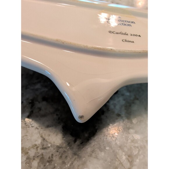 VINTAGE SARAH PETERSON RAINBOW TROUT SERVING PLATE 10” SIGNED CARLISLE HARTSTONE - Picture 5 of 6